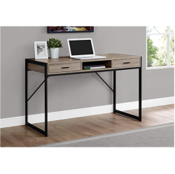 MONARCH Computer Desk-48 L/dark Taupe/black Metal
