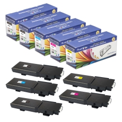 PRINTOXE Compatible Set + Black | 106R03512 Black | Cyan 106R03514 | 106R03515 Magenta | 106R03513 | 5 Toners for Xerox Virsalink C400 C400V C400N