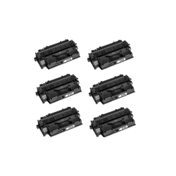 CC Premium Compatible 6 Pack HP 80A Cf280A Toner Cartridge In Black