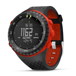 STRAPSCO Silicone Rubber Watch Band Strap With Case for Suunto Core - In Red