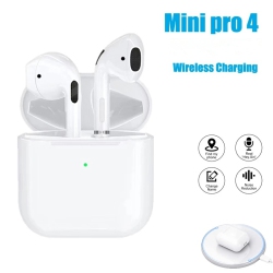 CSMART 【】 Tws Mini Pro 4 Wireless Bluetooth Auto Pairing Touch Control Stereo Air-Pods Earbuds Earphones for Iphone Samsung
