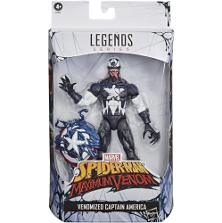 MARVEL Legends Spider-Man 6 Inch Action Figure Maximum Venom Exclusive - Venomized Captain America