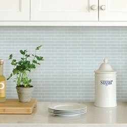 InHome Sea Glass Peel & Stick Backsplash Tiles - Blue