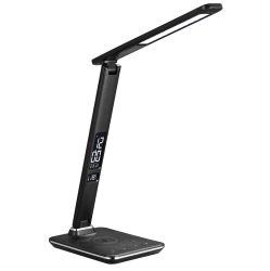 SHOPPINGALL Led Desk Lamp With Qi Wireless Charger, USB Charging Port, 3 Color Modes With 5 Brightness Levels, 8W, Sa-Dl1W (Black)
