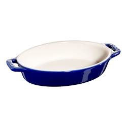 STAUB Ceramique 0.4 Ml Ceramic Oval Baking Dish, Dark-Blue