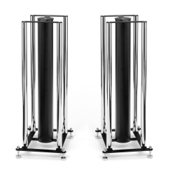 CUSTOM DESIGN Fs104 Sig Black/brushed Chrome Speaker Stands (Pair)