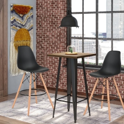 FURNITURER Furniture R Fixed Height Cafe Bar Stool