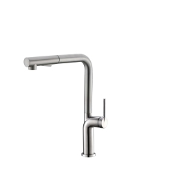 STYLISH Kitchen Sink Faucet Single Handle Pull Down Dual Mode Stainless Steel Brushed Finish K-146S