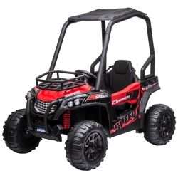 AOSOM Kids Ride On Car 12V 10Ah Battery-Powered Electric Off-Road Utv Toy, 1.8-3.7 Mph, Remote Control, 2 550 Motors, Music Lights Storytelling