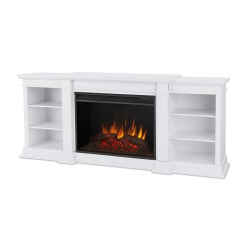REAL FLAME Eliot Grand Entertainment Fireplace In In White