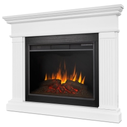REAL FLAME Kennedy Grand Corner Electric Fireplace In In White