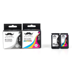 MOUSTACHE Refurbished (Good) Canon Pg245Xl Cl246Xl And Color Ink Cartridge High Yield Combo for Mg2400 G2420 Mg2520 Mg2525 Mg2900 Mg2920 In Black