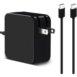 KAQIAR New 65W USB Type C Power Adapter Charger for Lenovo Thinkpad X1, Chromebook C330, Apple Macbook/pro, Asus, Acer, Dell, Xiaomi Air, Huawei