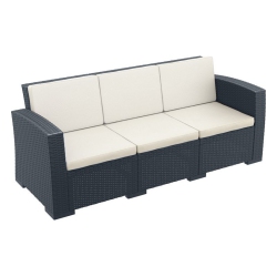 COMPAMIA Monaco Outdoor Sofa In Dark With Cushion In Gray