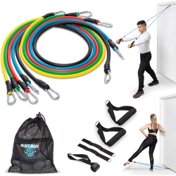 HOCO Bands - Workout Exercise And Resistance Band Set - Stackable Up to 110 Lbs Workout Tubes for Indoor And Outdoor Sports, Fitness, Suspension