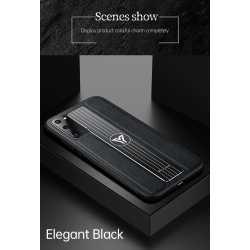 KELVIN Luxury Magnetic Shockproof Leather Slim Phone Case Fashion Cover for Samsung Galaxy Note 20 Ultra (Black)