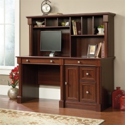 KINGFISHER LANE Computer Desk With Hutch In Cherry