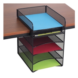 SCRANTON & CO Horizontal Hanging Desk Organizer In In Black
