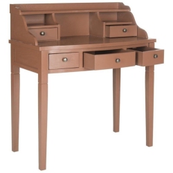 KINGFISHER LANE 36" Writing Desk In Henna In Brown