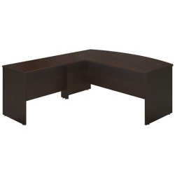 BBF Bush Business Furniture Series C Elite 72W X 36D Bowfront Desk Shell In Mocha Cherry