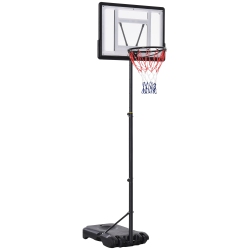 SOOZIER 5-7Ft Basketball Hoop And Stand Backboard, Height Adjustable With Wheels for Youth Outdoor