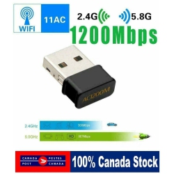 CABLESHARK Caleshark New 1200 Mbps Mini Wireless USB Wifi Receiver Adapter Wireless 2.4+5G Dual Band