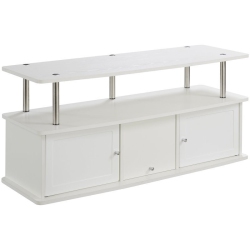 CONVENIENCE CONCEPTS Designs2Go 50" Tv Stand With Three Cabinets In Wood In White