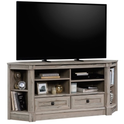 PEMBERLY ROW Contemporary Engineered Wood 60" Corner Tv Stand In Split Oak