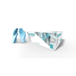 SURESAFE Vinyl/nitrile Blend Stretch Disposable Gloves - (Large) In Blue