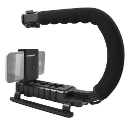 VIVITAR Dslr And Smartphone Action Sports Grip With Universal Phone Clamp And Cold Shoe Mount for Microphone Or Light
