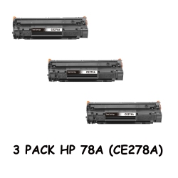 BESTONER 3 Pack HP 78A (Ce278A)/hp 78A/hp78A/ce278/hpce278A/hp Ce278/hp Ce278/78A Toner Cartridge HP M1536 P1606 1566 In Black