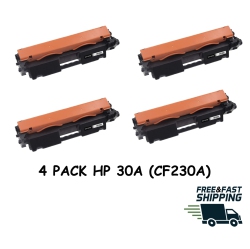 BESTONER 4 Pack HP 30A (Cf230A)/hp30A/hp30A/cf230/230A/cf230A/cf230A/30A/cf230/230/hp30/hp30A Toner HP M203D M227Fdn In Black