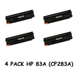 BESTONER 4 Pack HP 83A (Cf283A)/hp 83A/hp83A/cf283/hpcf283A/hp Cf283/hp Cf283/83A Toner Cartridge HP M201 M125 M127 M225 In Black