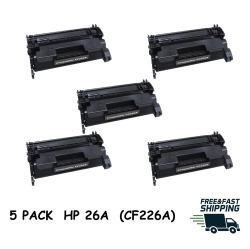 BESTONER 5 Pack HP 26A (Cf226A)/hp26A/hp26A/cf226/cf226A/26A/26A/hp 26A/hp26 Toner Cartridge HP M402 M426 In Black