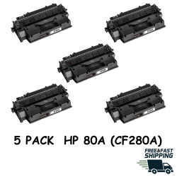 BESTONER 5 Pack HP 80A (Cf280A)/hp80A/80A/hp80A/80A/cf280A/cf280A/cf280/280/80A/80 HP Laserjet Pro M401 M425D