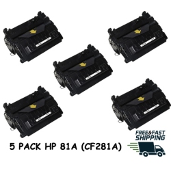 BESTONER 5 Pack HP 81A (Cf281A)/hp81A/81A/hp81A/81A/cf281A/cf281A/cf281/281/81A/81 HP Laserjet Enterprise M604 M605 M606 M630
