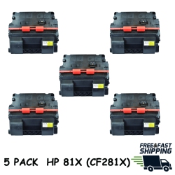 BESTONER 5 Pack HP 81X (Cf281X)/hp81X/81X/hp81X/81X/cf281X/cf281X/cf281/281/81A/81 HP Laserjet Enterprise M604 M605 M606 M630
