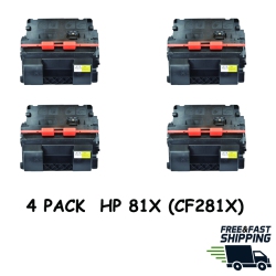 BESTONER 4 Pack HP 81X (Cf281X)/hp81X/81X/hp81X/81X/cf281X/cf281X/cf281/281/81A/81 HP Laserjet Enterprise M604 M605 M606 M630