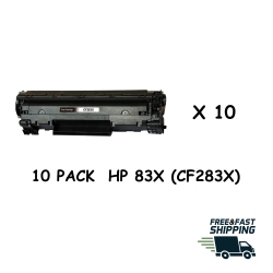 BESTONER 10 Pack HP 83X (Cf283X)/hp 83X/hp83/cf283/hpcf283X/hp Cf283/hp Cf283/83X Toner Cartridge HP M201 M125 M127 M225D In Black