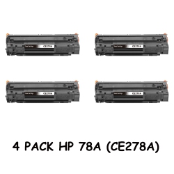BESTONER 4 Pack HP 78A (Ce278A)/hp 78A/hp78A/ce278/hpce278A/hp Ce278/hp Ce278/78A Toner Cartridge HP M1536 P1606 1566 In Black