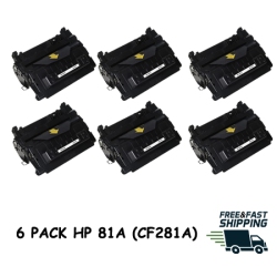BESTONER 6 Pack HP 81A (Cf281A)/hp81A/81A/hp81A/81A/cf281A/cf281A/cf281/281/81A/81 HP Laserjet Enterprise M604 M605 M606 M630