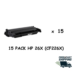BESTONER 15 Pack HP 26X (Cf226X)/hp26X/hp26X/cf226/cf226X/26X/26A/hp 26A/hp26/26A/26X/226A Toner Cartridge HP M402 M426 In Black