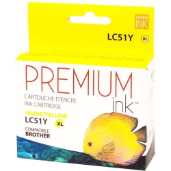 NUDEN Premium Ink Cartridge - Alternative for Brother Lc51Ys - In Yellow