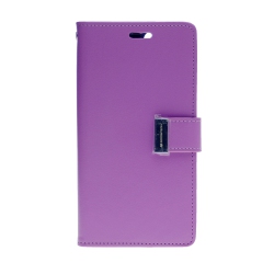 GOOSPERY Topsave Rich Diary [Id/card & Cash Slots] Premium Pu Leather Wallet Case [Magnetic Closure] Folio Wallet Flip for Iphone 12 Mini In Purple