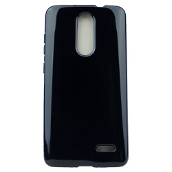 CC Final Sale Topsave Glossy Smooth Soft Gel Rubber Tpu Case for Zte Grand X4 In Black