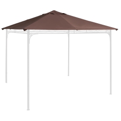 OUTSUNNY 9.8' X 9.7' Square Gazebo Canopy Replacement Uv Protected Top Cover Sun Shade In Orange
