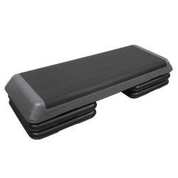 PRISP Professional Aerobic Stepper, 3 Levels (4/6/8 In - 10/15/20 Cm), Large Adjustable Exercise Step Platform; 110 X 42 Cm