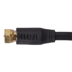 RCA Rg6 Coaxial Cable With Connector - 1.8-Meter (6-Ft) - In Black