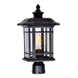 CWI LIGHTING Burn 1 Light Outdoor Lantern Head In Black