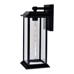CWI LIGHTING Bridge 1 Light Outdoor Wall Lantern In Black